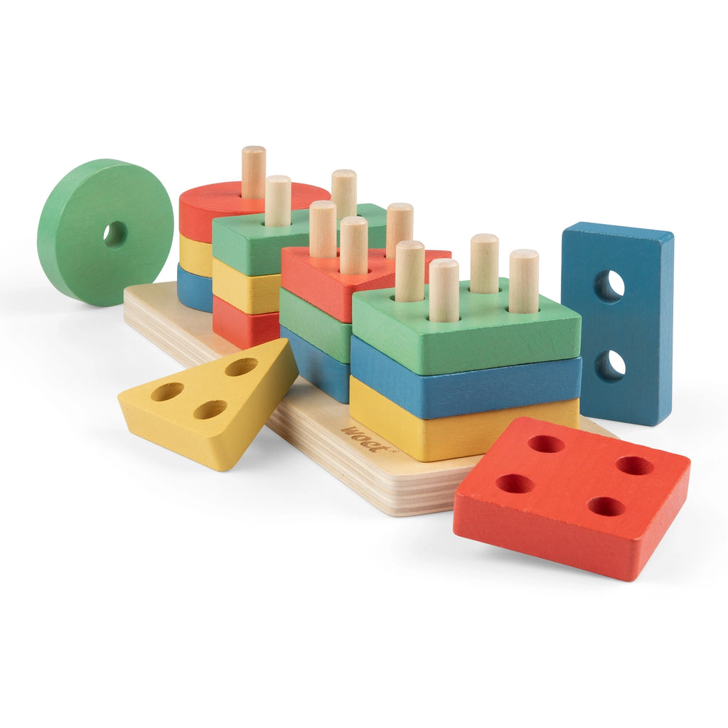 Woet medinė geometrinių figūrų dėlionė